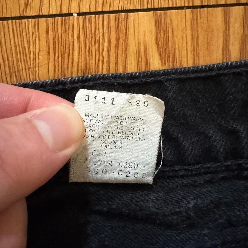 Levi's Men's Jeans 560 Black Loose Tapered Fit USA Made Actual 30x33 - Picture 6 of 8
